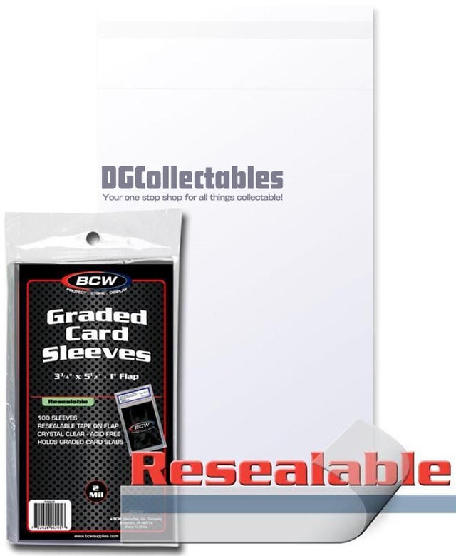 4x5 card sleeves Protective 91x130mm. For panorama panoramic pano sketch cards or double standard cards free polypropylene BCW Resealable Graded Card Sleeves