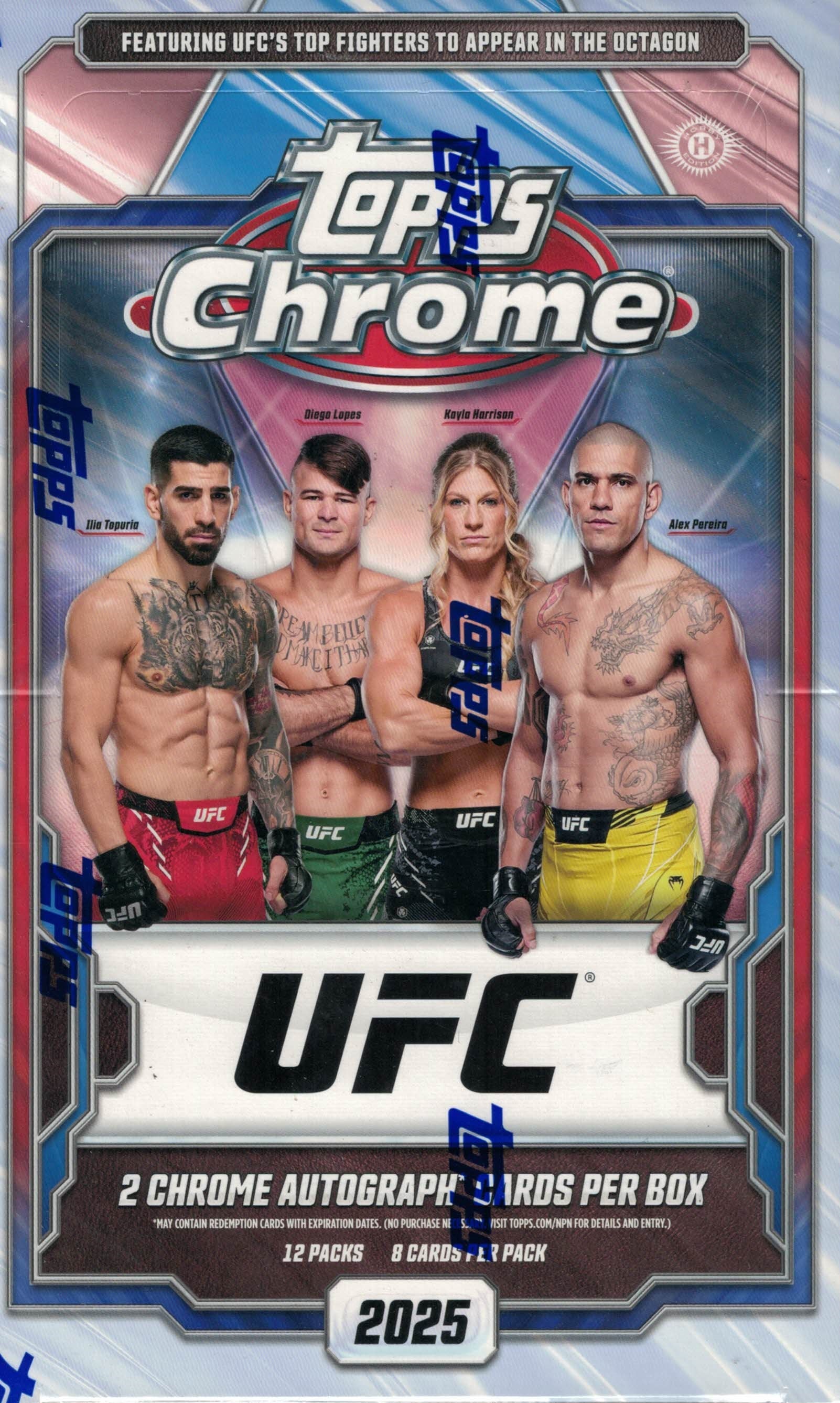 Topps Chrome UFC Blaster Box 2025 - 6 Sealed Packs With Autographs