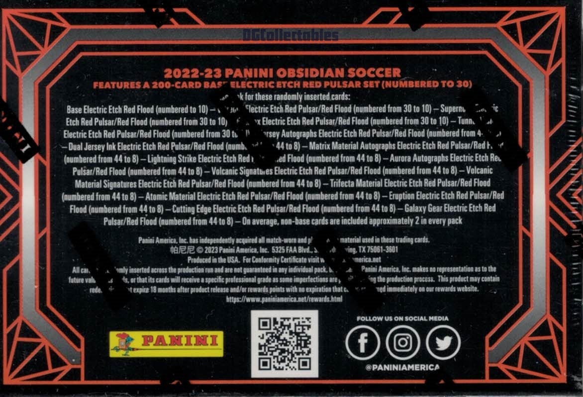 2022/23 Panini Obsidian Soccer Asia Tmall Box | DGCollectables