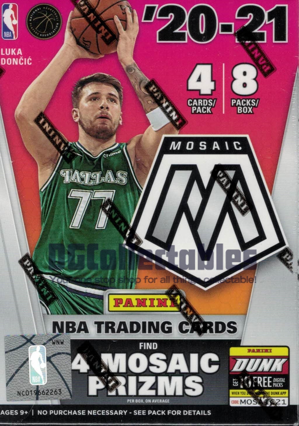 2020-21 Panini Mosaic NBA Basketball Card Hanger Box