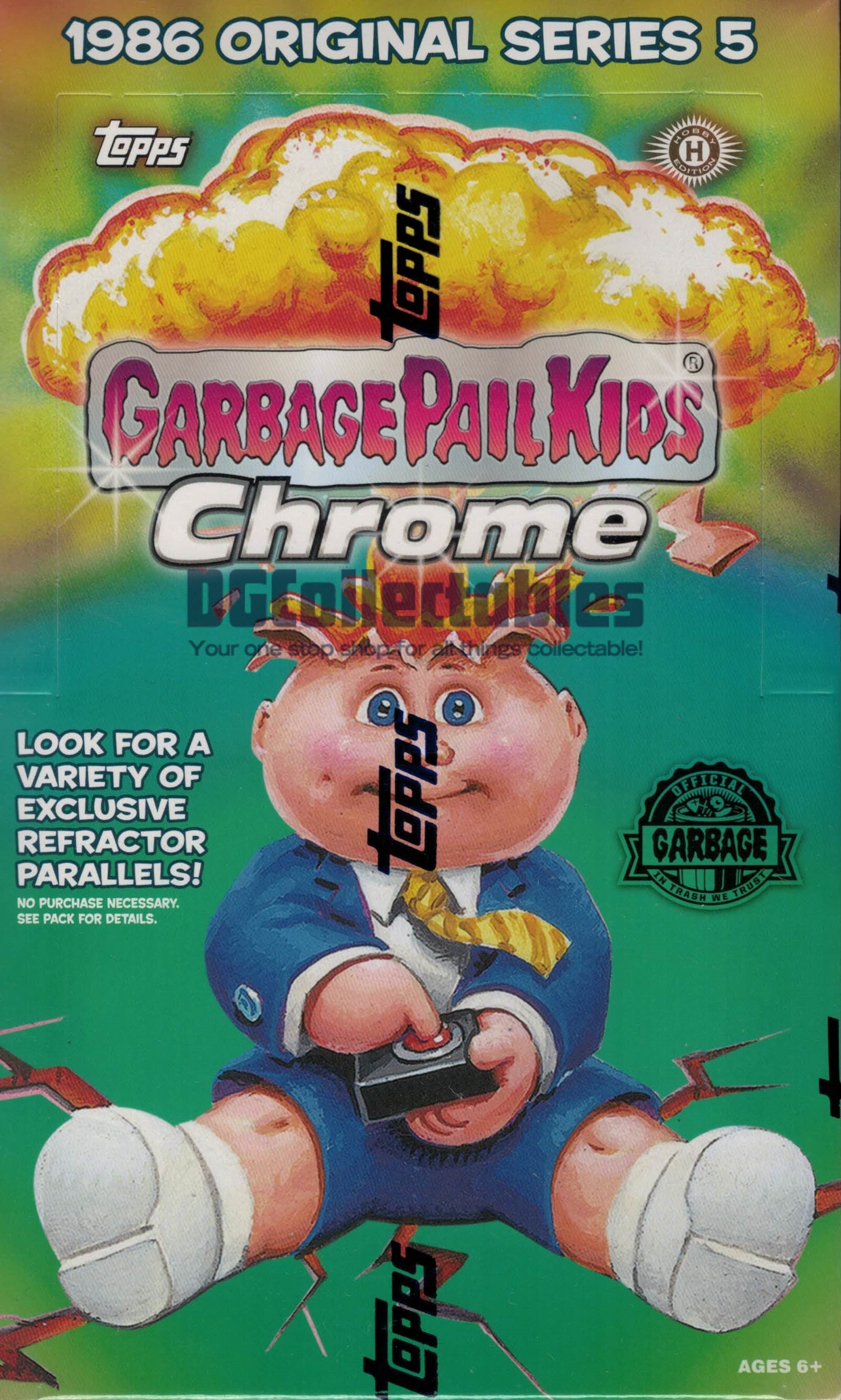 Chrome 5 Gpk Garbage pail top kids Rose Gold card